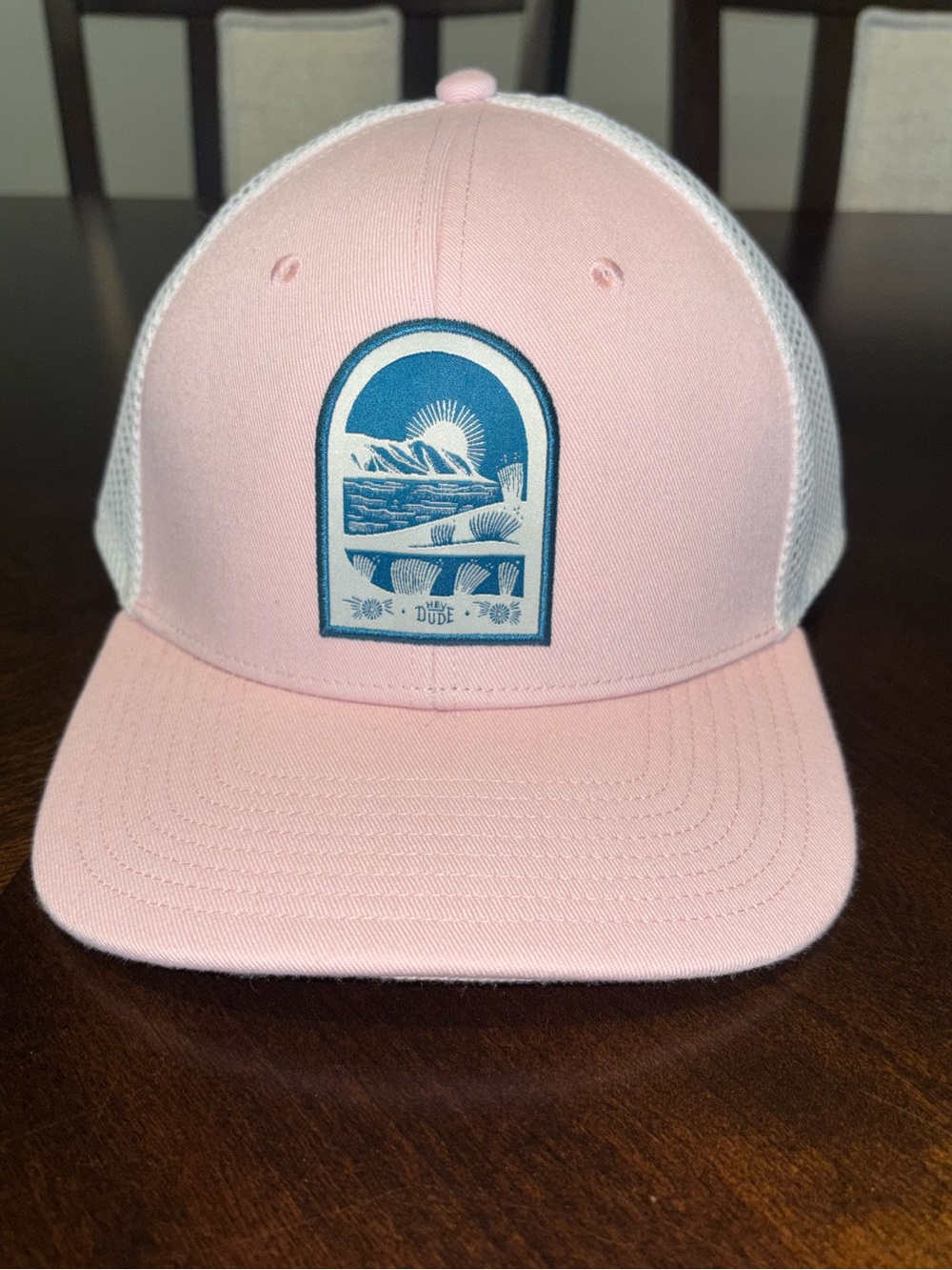 Hey Dude Women’s Pink White Mesh Trucker Hat Adjustable Snapback